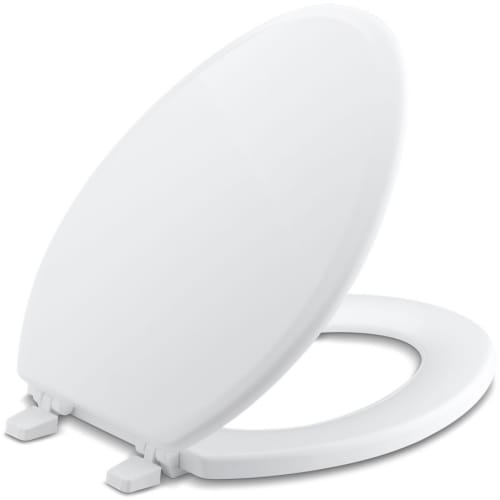 KOHLER Ridgewood Elongated Closed Front Toilet Seat with Cover in White